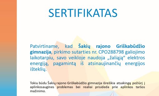 Sertifikatas Šakių rajono Griškabūdžio gimnazija_page-0001