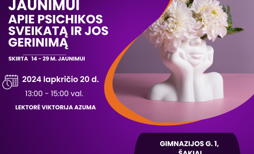 mokymai jaunimui apie psichikos sveikata